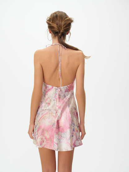 Lani Halter Mini Dress Pink - For Love & Lemons