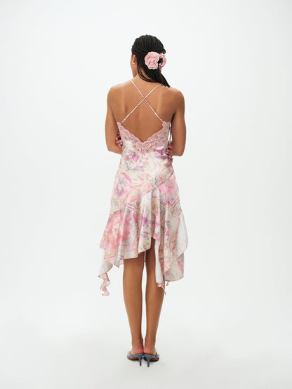 Lani Midi Dress Pink - For Love & Lemons