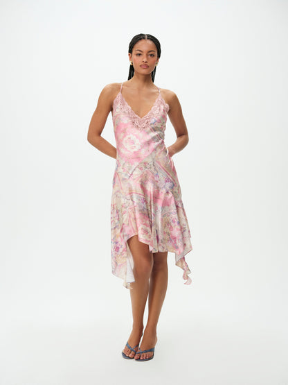 Lani Midi Dress Pink - For Love & Lemons