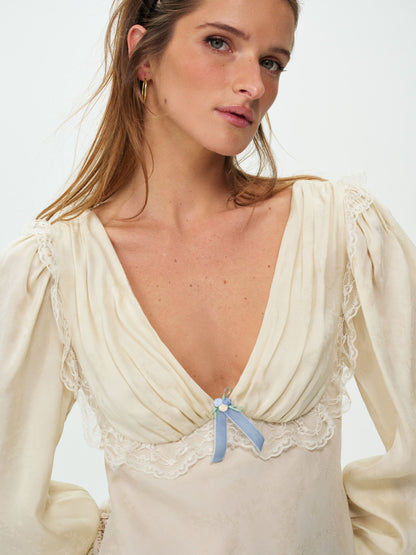Chiara Mini Dress Cream - For Love & Lemons