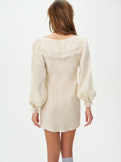 Chiara Mini Dress Cream - For Love & Lemons
