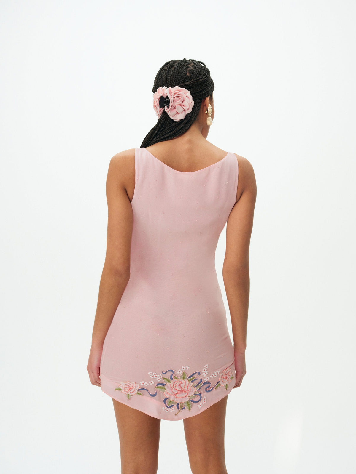 Stella Beaded Mini Dress Rose - For Love & Lemons