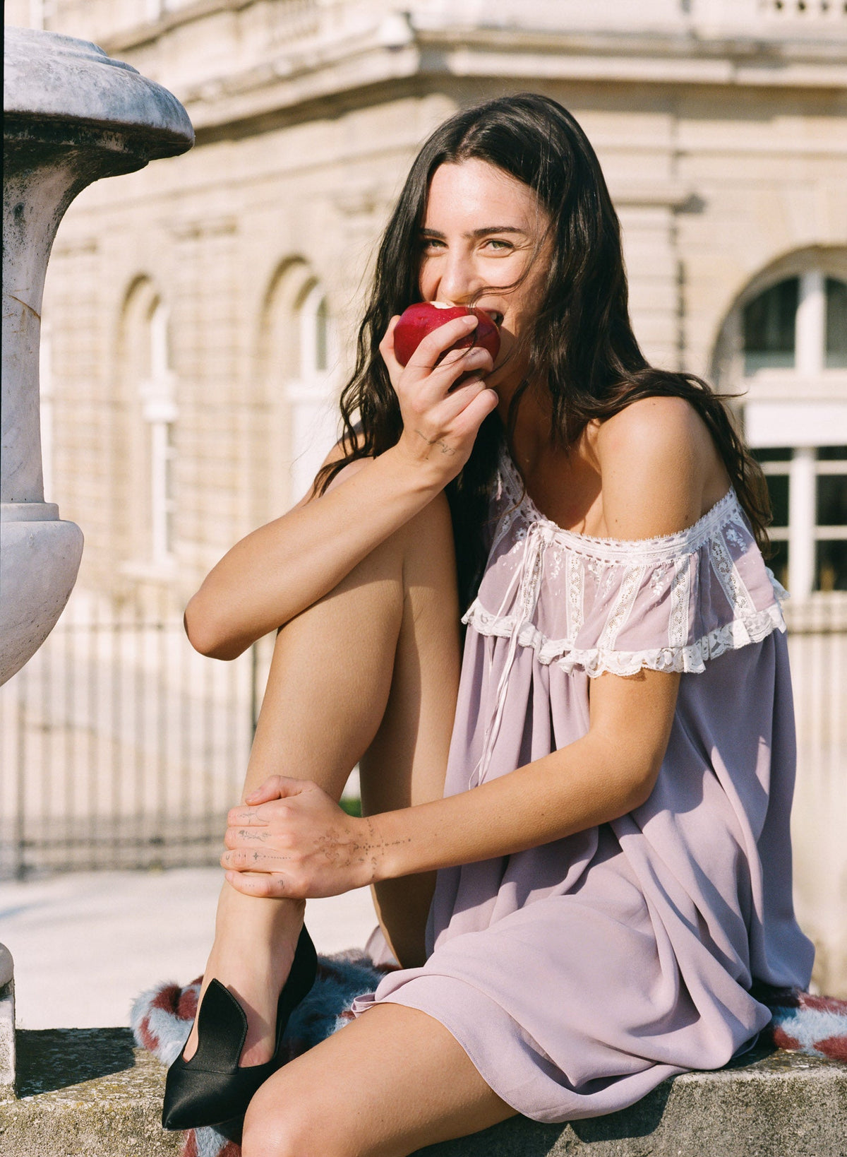 Marlo Slip Dress Plum - For Love & Lemons