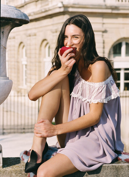 Marlo Slip Dress Plum - For Love & Lemons