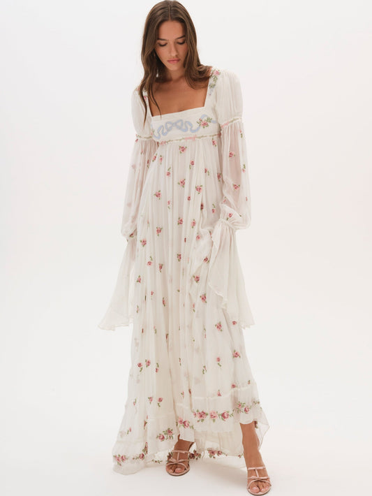 Julianne Maxi Dress Cream - For Love & Lemons