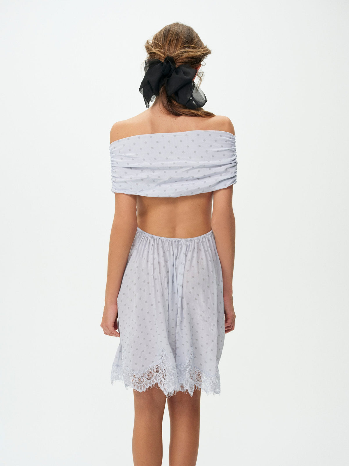 Piper Polka Dot Mini Dress Blue - For Love & Lemons