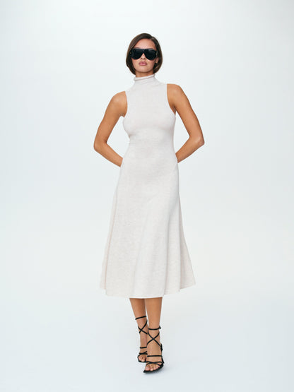 Rouzel Knit Midi Dress Cream - For Love & Lemons