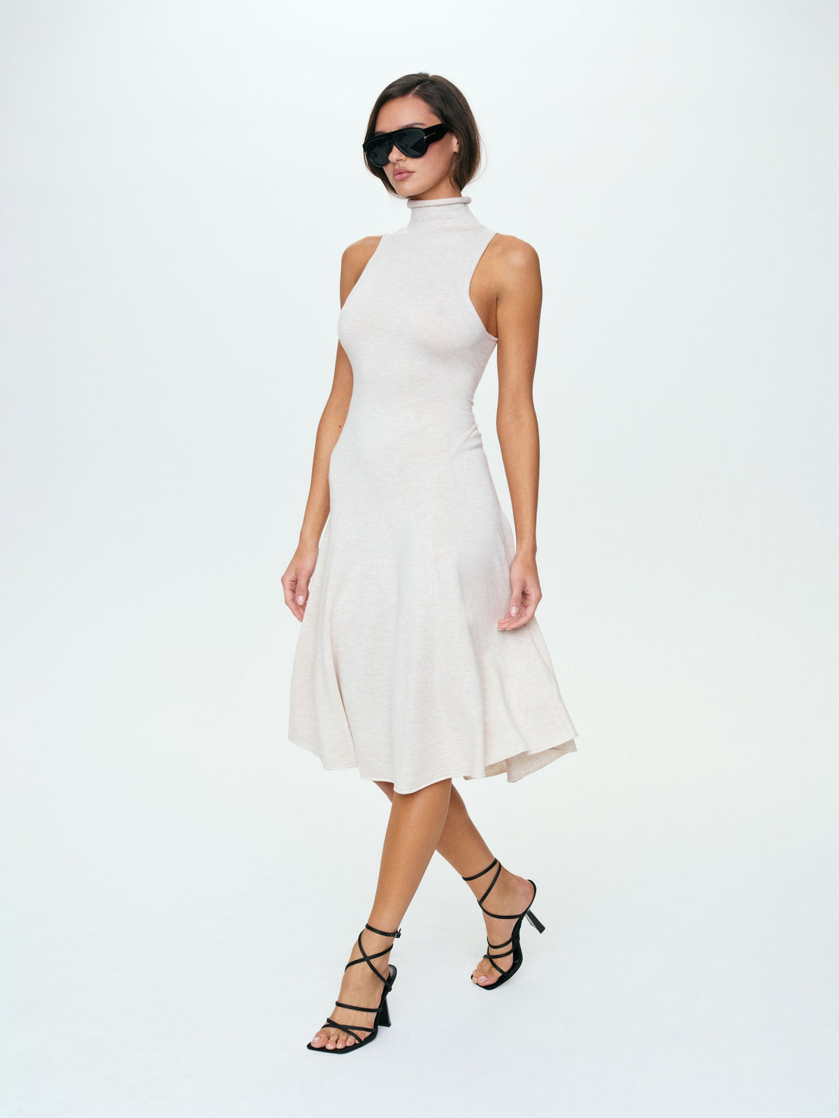 Rouzel Knit Midi Dress Cream - For Love & Lemons