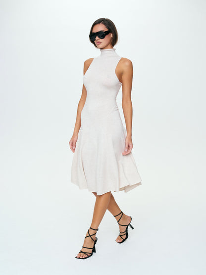 Rouzel Knit Midi Dress Cream - For Love & Lemons