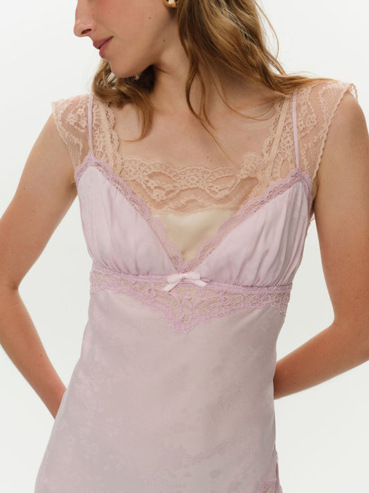 Chiara Midi Dress Lilac Snow - For Love & Lemons