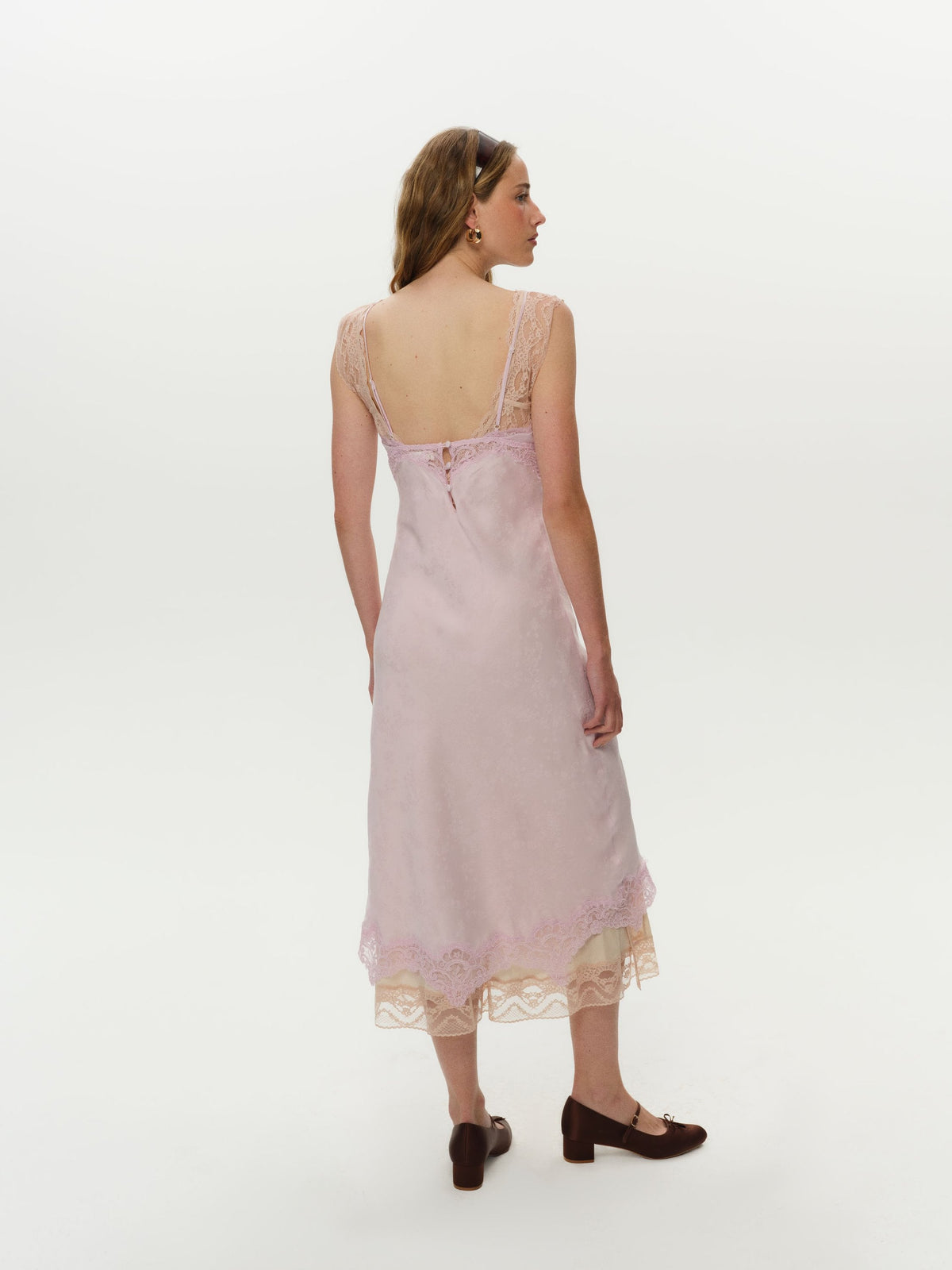 Chiara Midi Dress Lilac Snow - For Love & Lemons