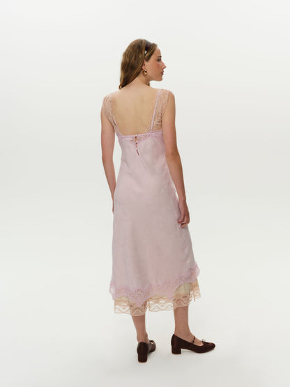 Chiara Midi Dress Lilac Snow - For Love & Lemons
