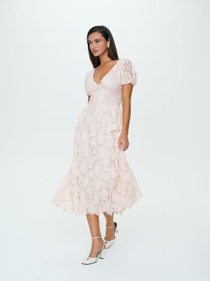 Rosa Midi Dress Pale Pink - For Love & Lemons