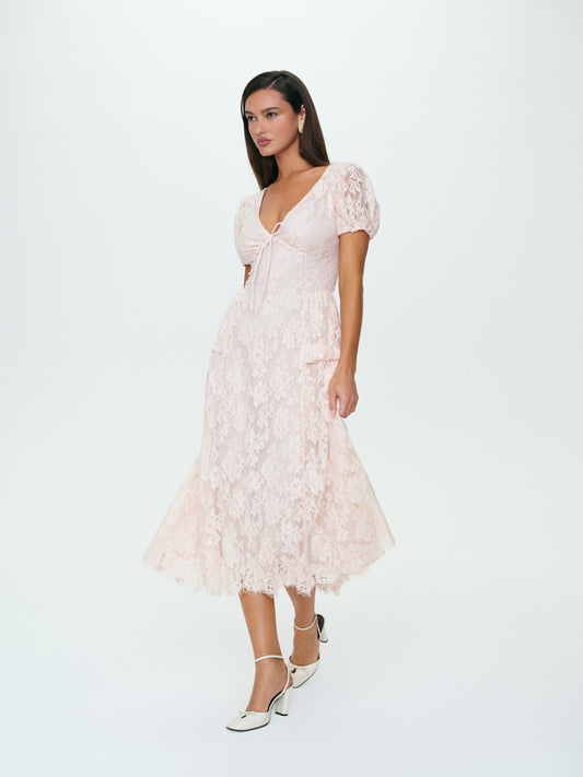 Rosa Midi Dress Pale Pink - For Love & Lemons