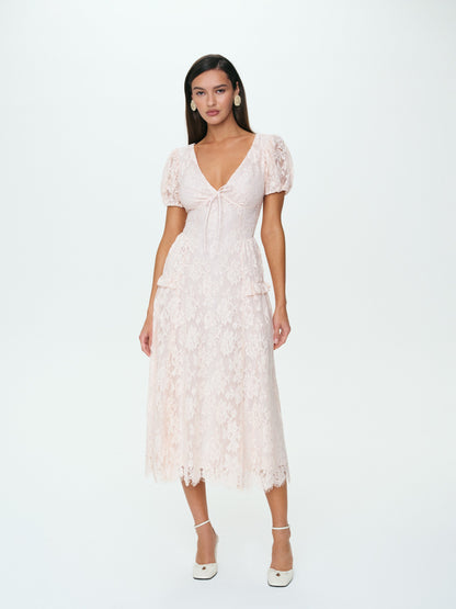 Rosa Midi Dress Pale Pink - For Love & Lemons