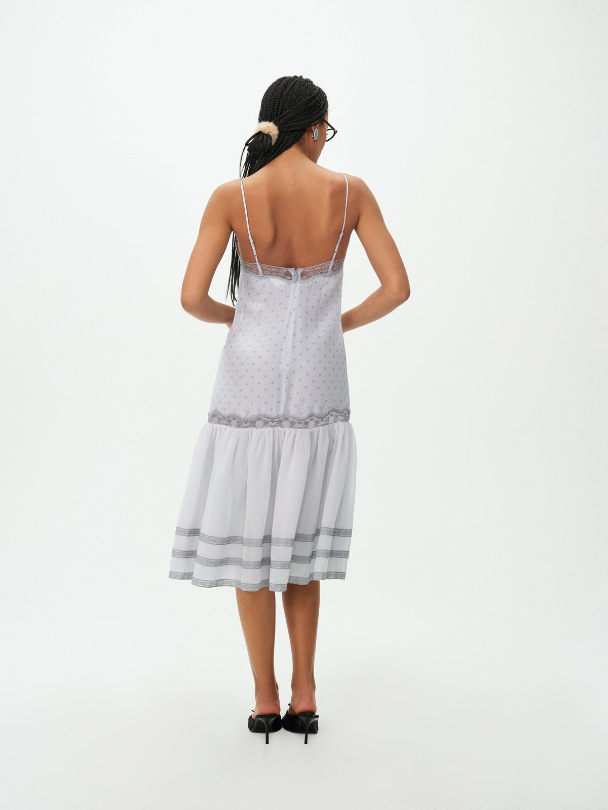 Piper Polka Dot Midi Dress Blue - For Love & Lemons