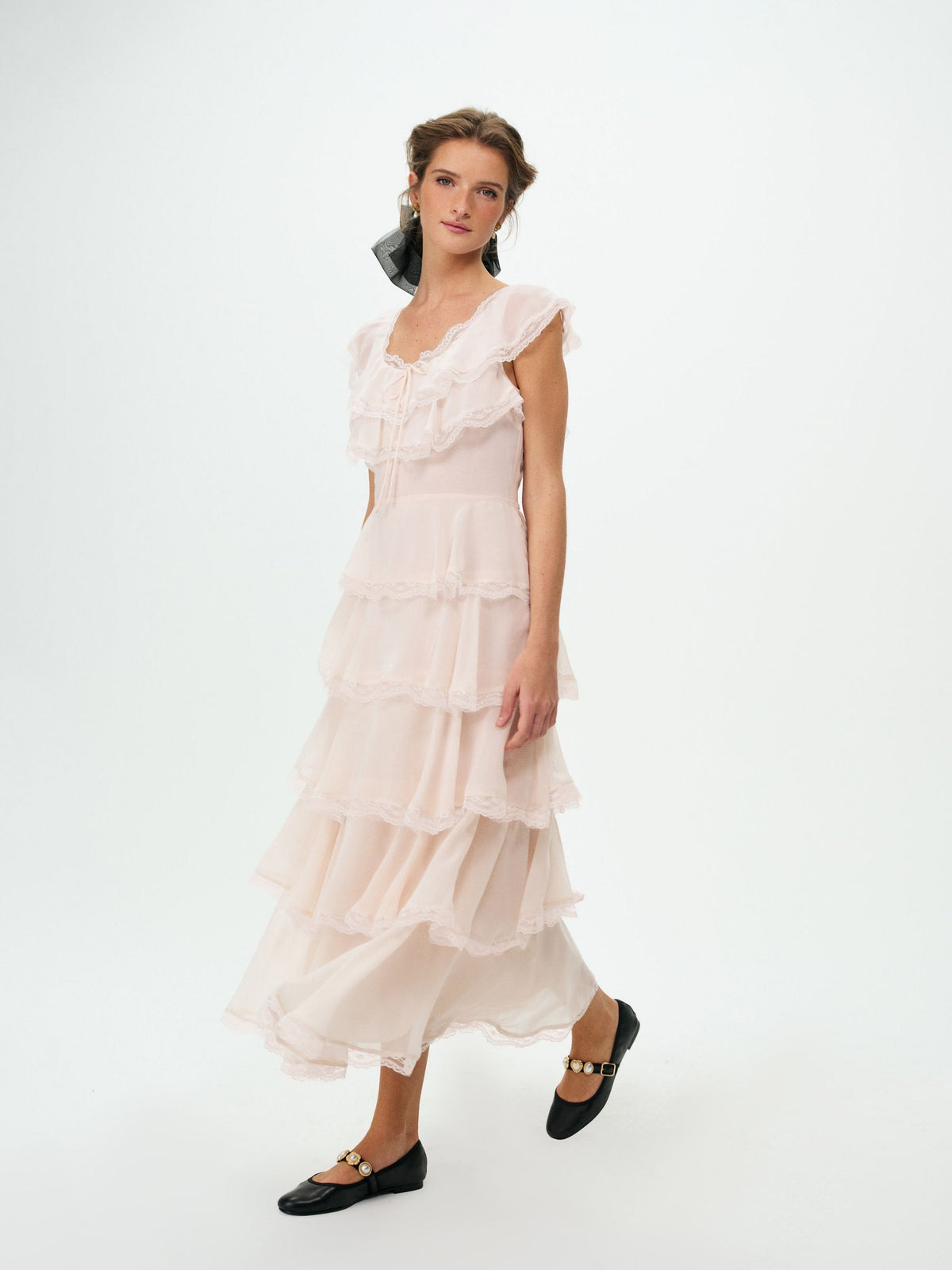 Taylor Midi Dress Light Pink - For Love & Lemons
