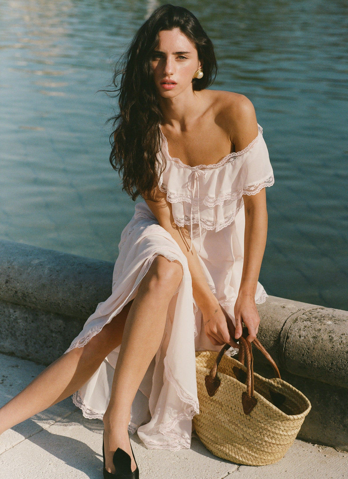 Taylor Midi Dress Light Pink - For Love & Lemons