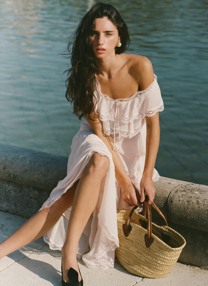 Taylor Midi Dress Light Pink - For Love & Lemons
