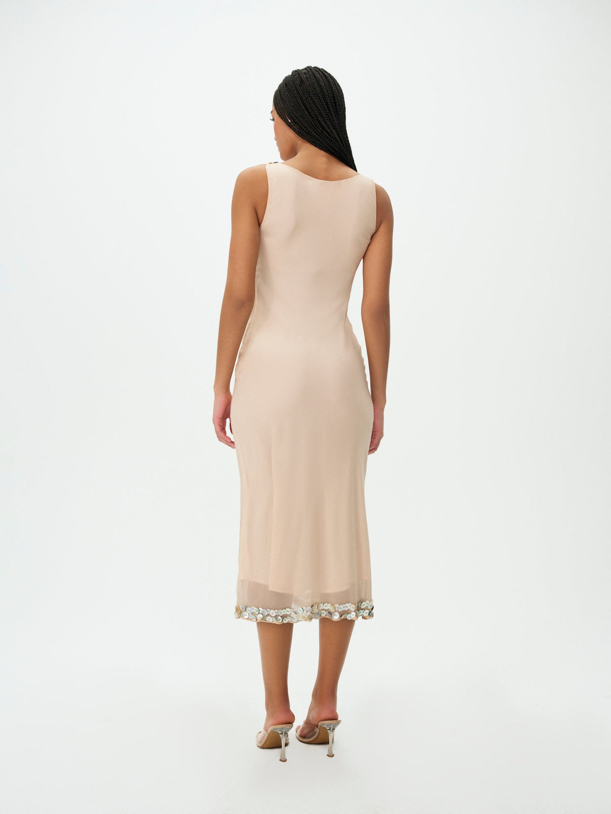 Joanne Midi Dress Peach - For Love & Lemons