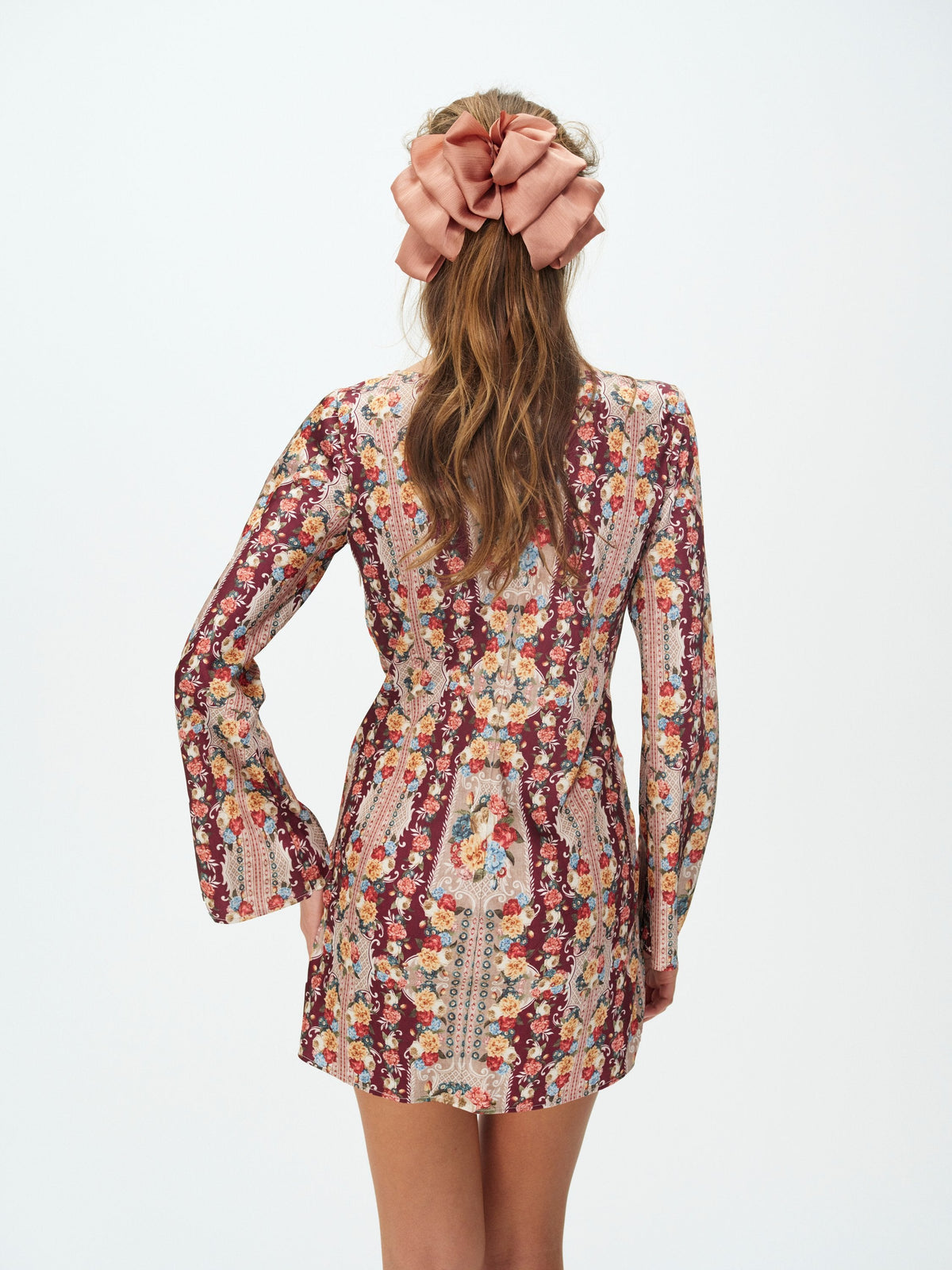 Maple Rose Mini Dress Burgundy - For Love & Lemons