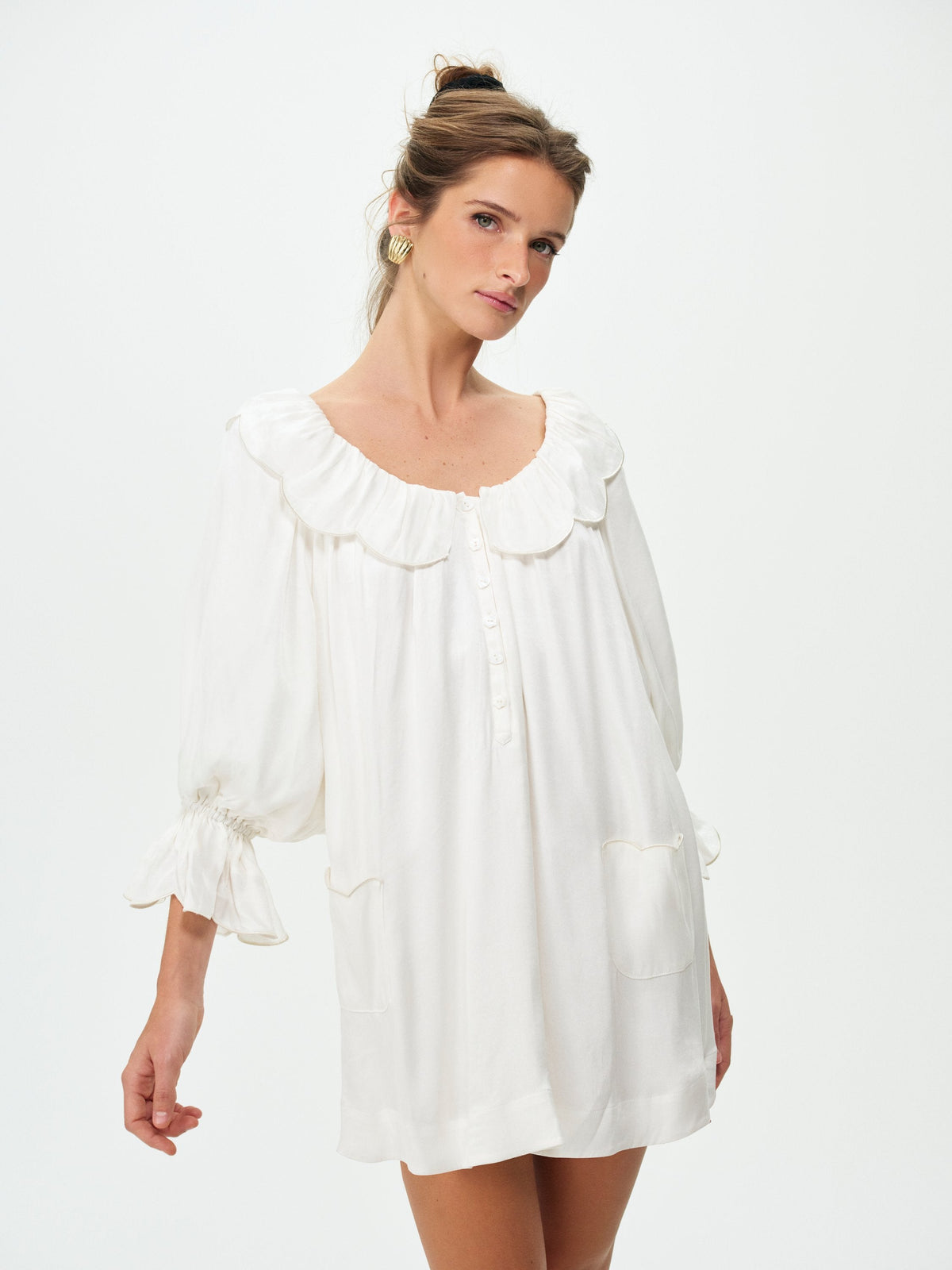 Irena Mini Dress Cream - For Love & Lemons