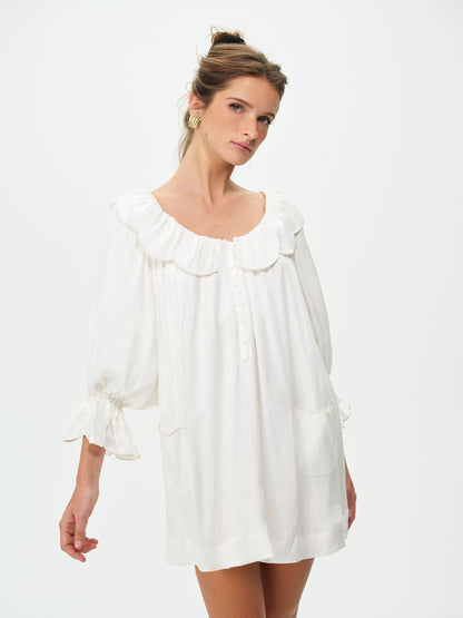 Irena Mini Dress Cream - For Love & Lemons