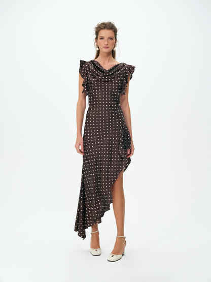 Lani Maxi Dress Brown - For Love & Lemons