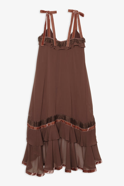 Layla Maxi Dress Chocolate - For Love & Lemons