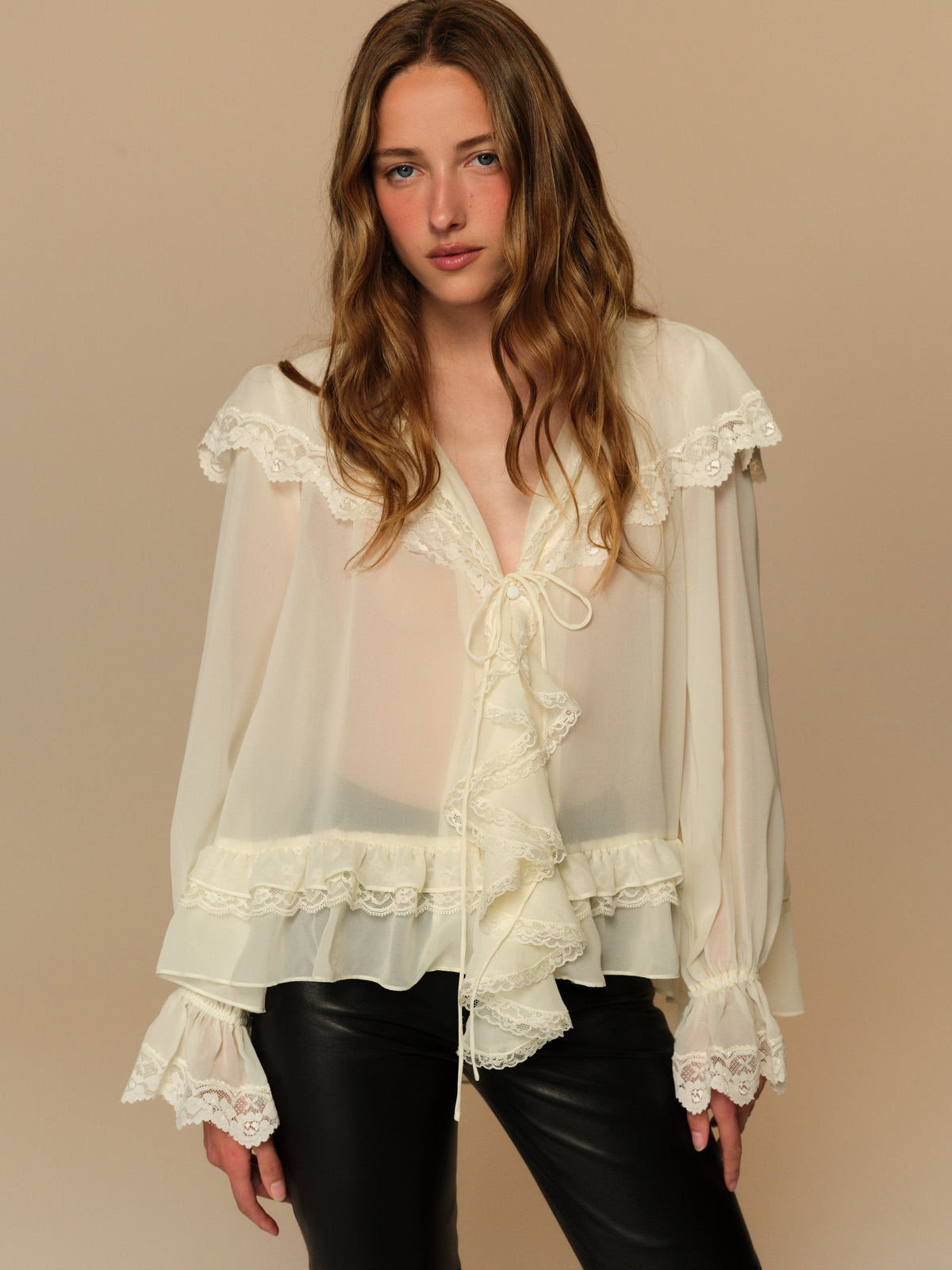 Kayla Top Cream - For Love & Lemons