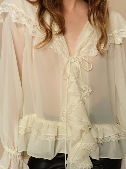 Kayla Top Cream - For Love & Lemons