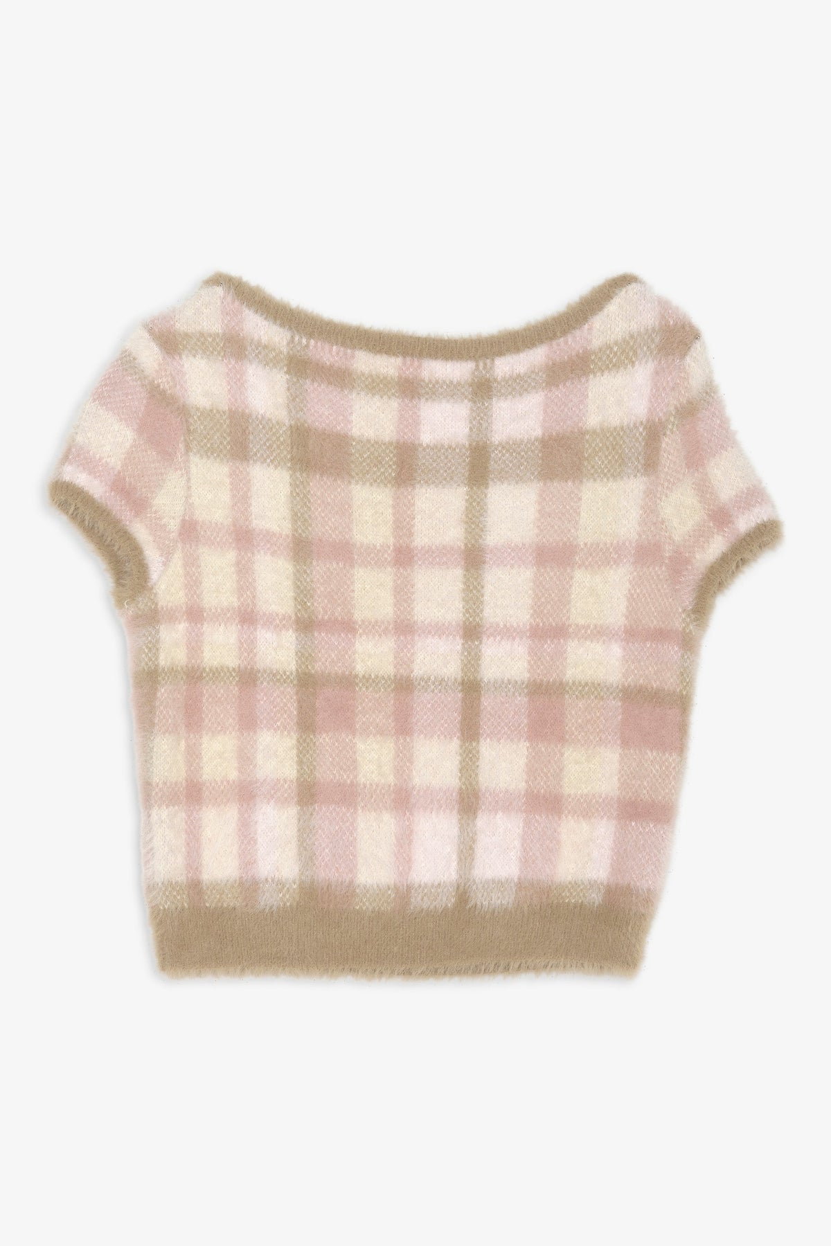 Poet Plaid Knit Top Purple - For Love & Lemons