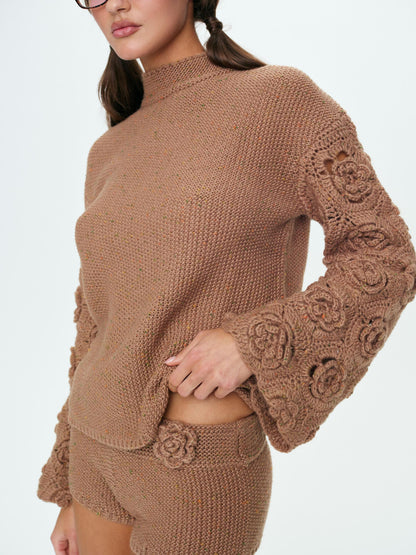Emily Rose Sweater Brown - For Love & Lemons