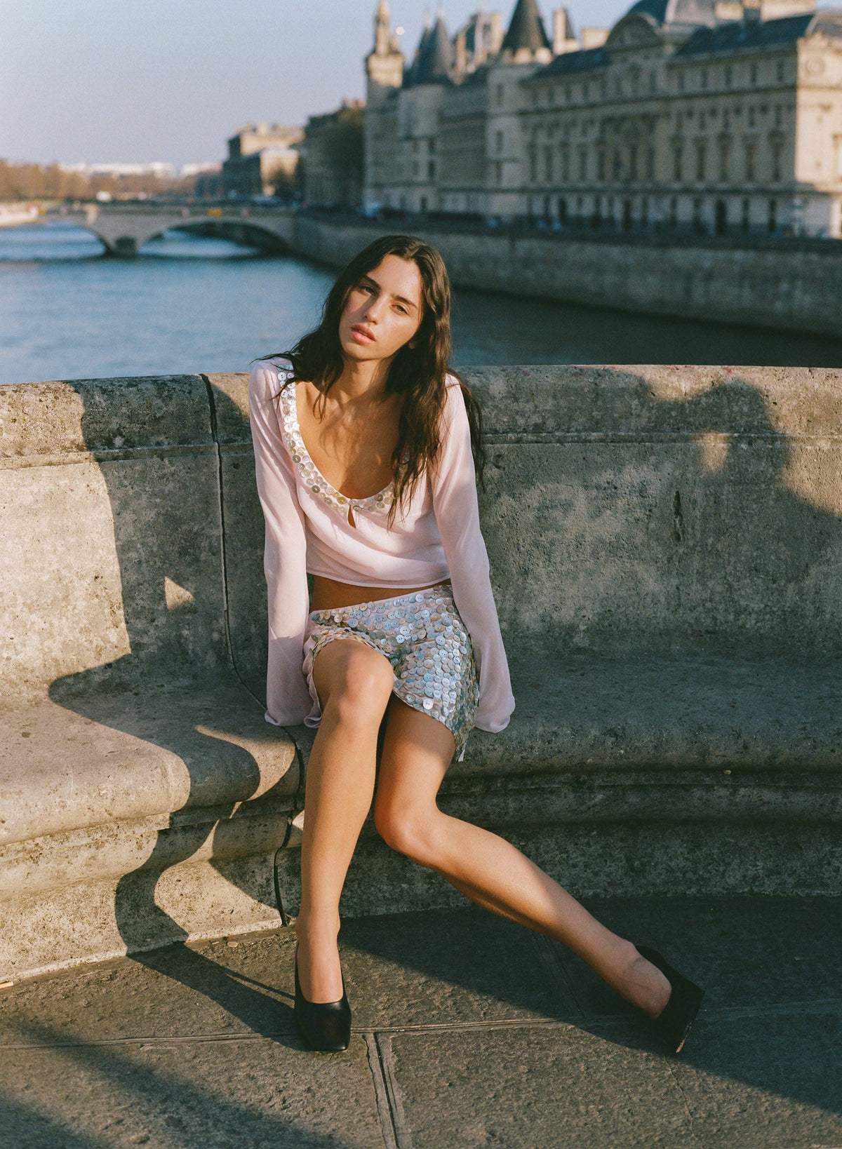 Joanne Scoop Neck Top Pink - For Love & Lemons