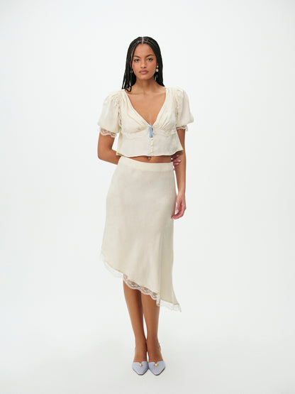 Chiara Top Cream - For Love & Lemons