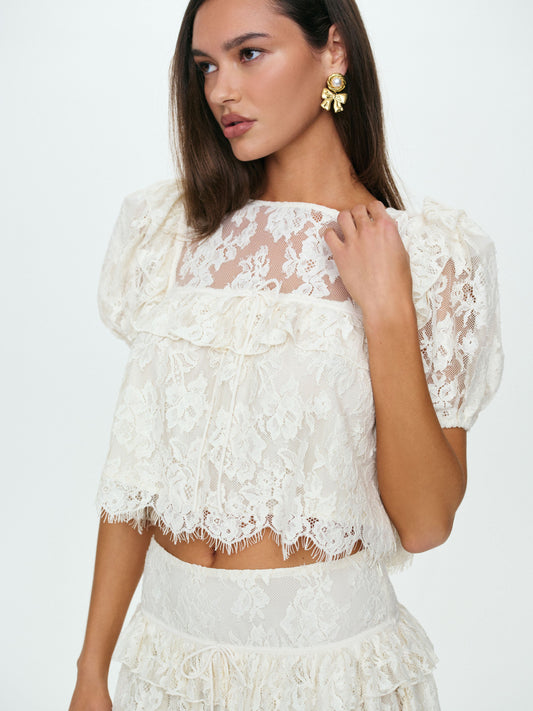 Rosa Top Cream - For Love & Lemons