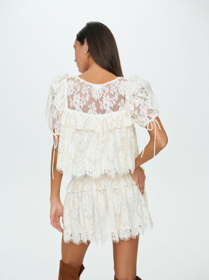 Rosa Top Cream - For Love & Lemons