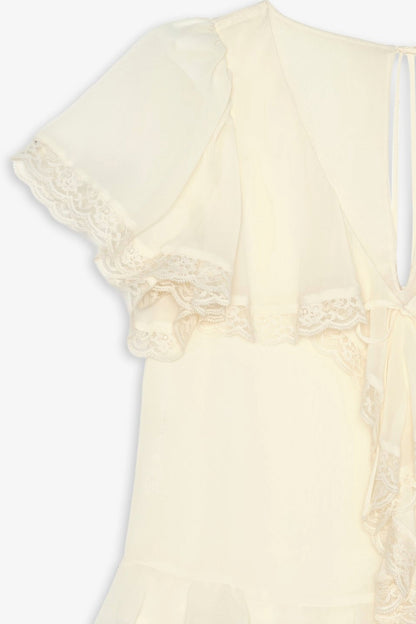 Layla Ruffle Top Cream - For Love & Lemons