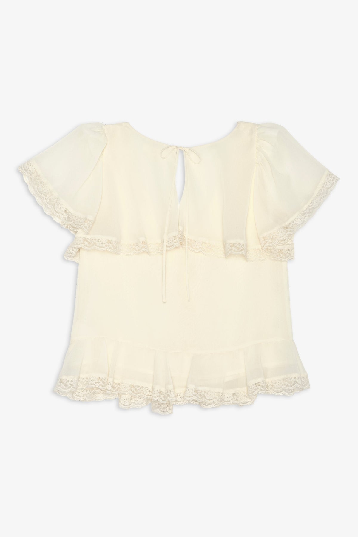 Layla Ruffle Top Cream - For Love & Lemons