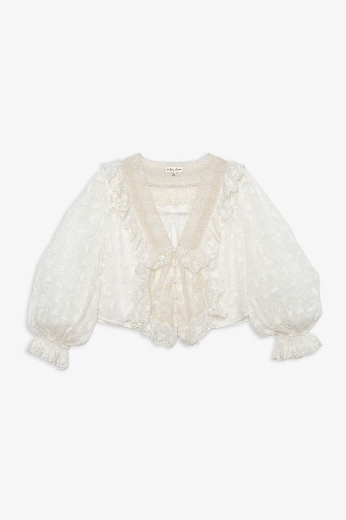 Hamptons Eyelet Blouse Cream - For Love & Lemons