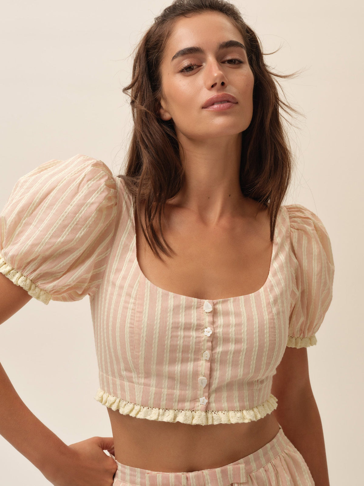Naomi Crop Top Red - For Love & Lemons