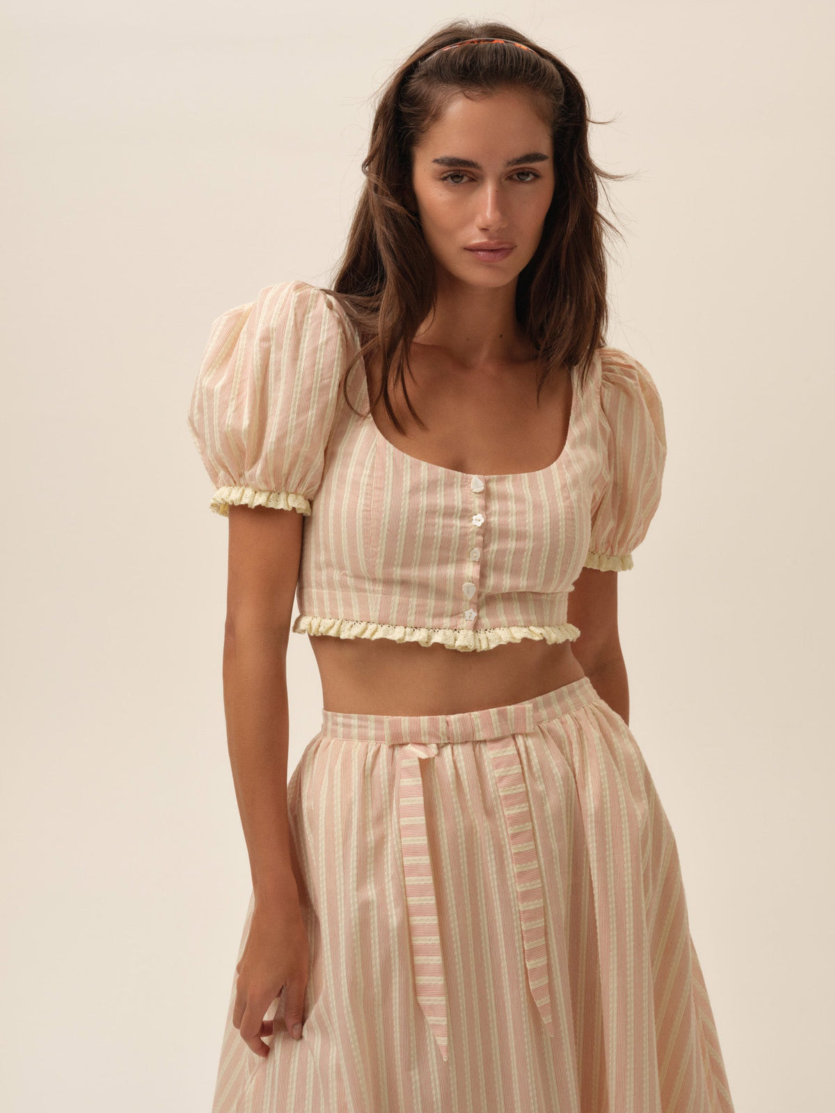 Naomi Crop Top Red - For Love & Lemons