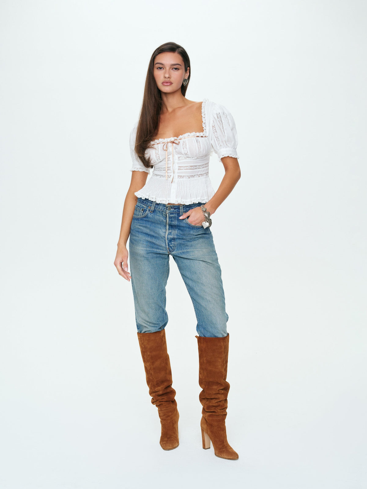 Victorian Top White - For Love & Lemons