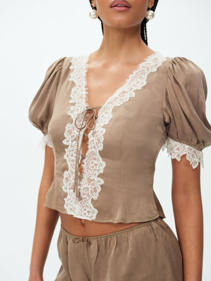 Luna Top Brown - For Love & Lemons