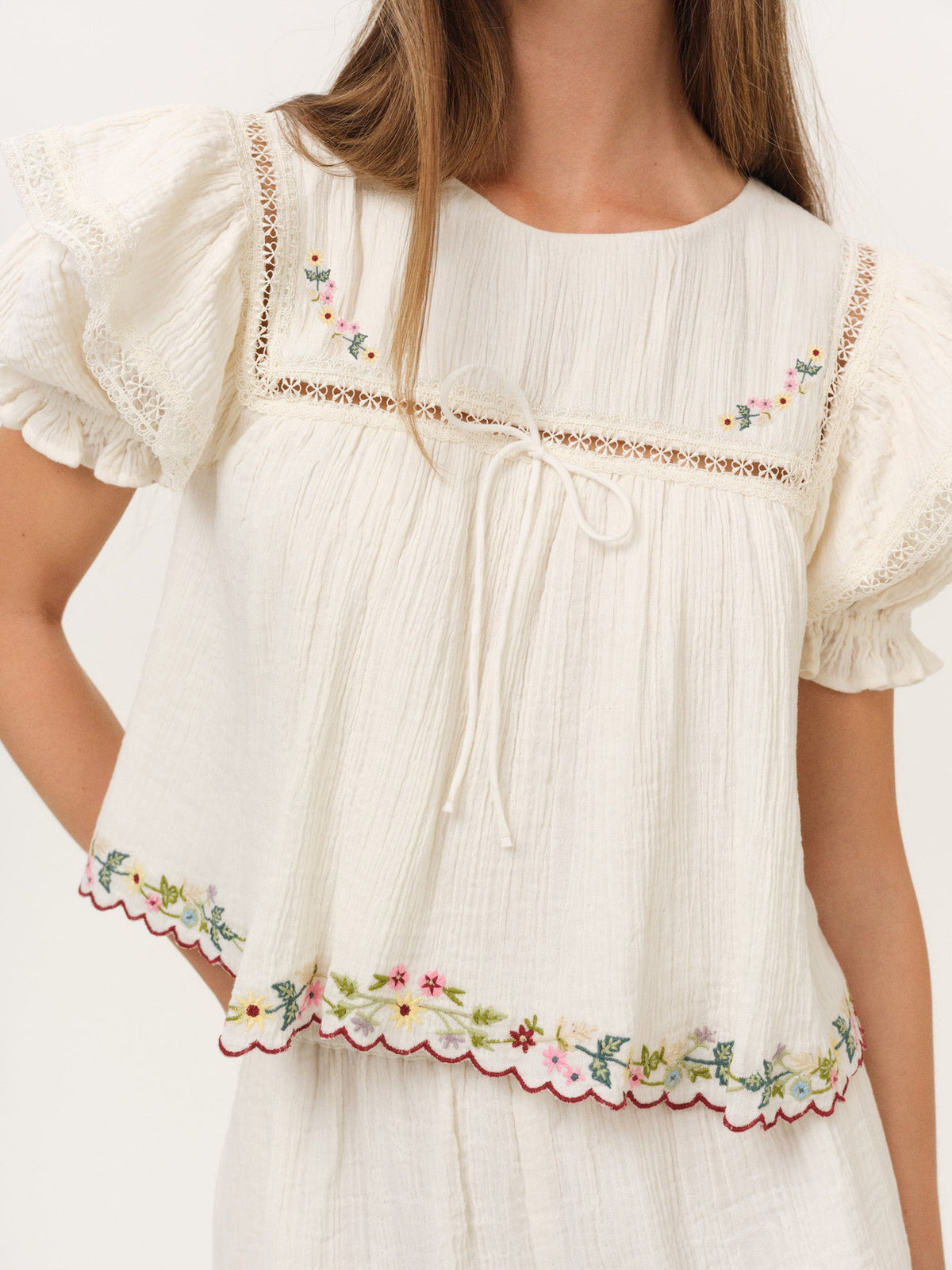 Leah Top Cream - For Love & Lemons