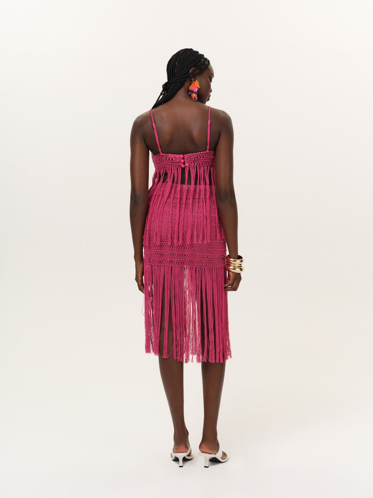 Lulu Fringe Top Magenta - For Love & Lemons