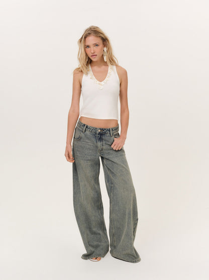 Seashell Knit Top Cream - For Love & Lemons