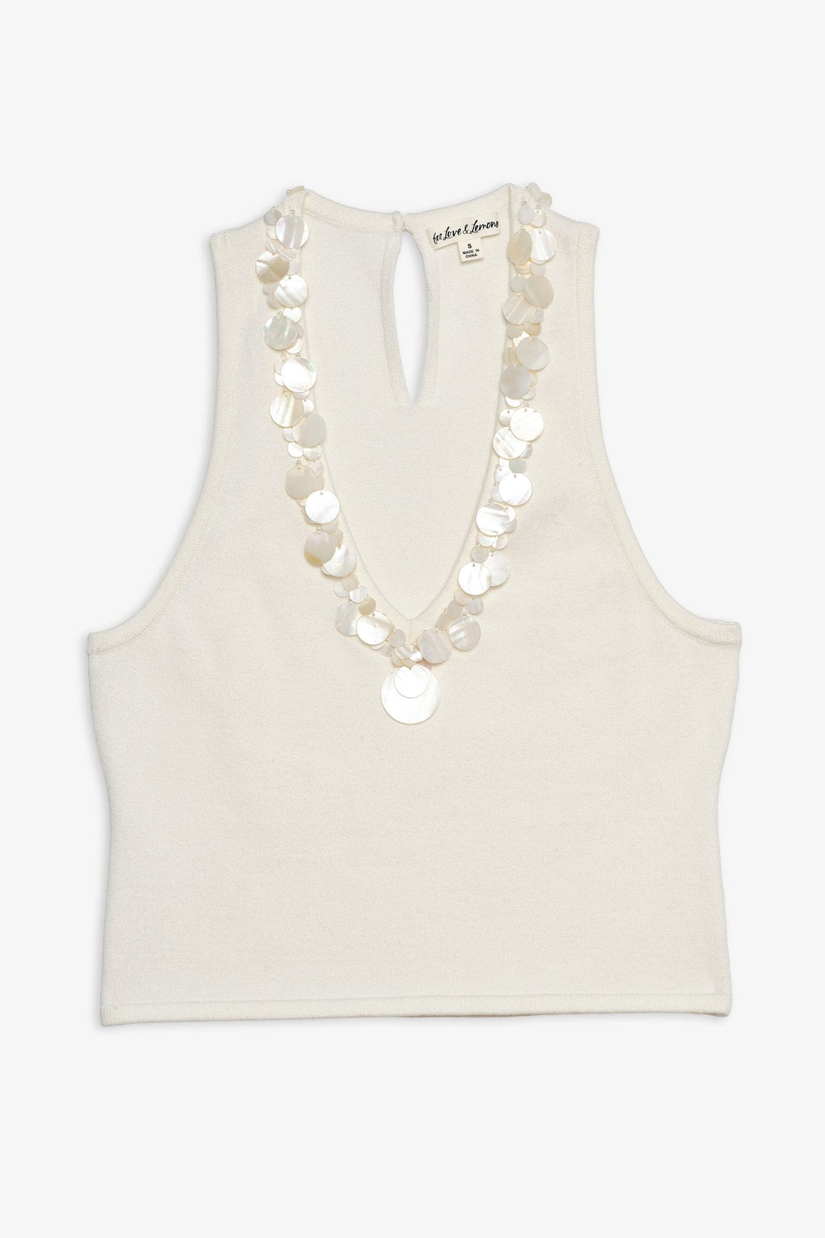 Seashell Knit Top Cream - For Love & Lemons
