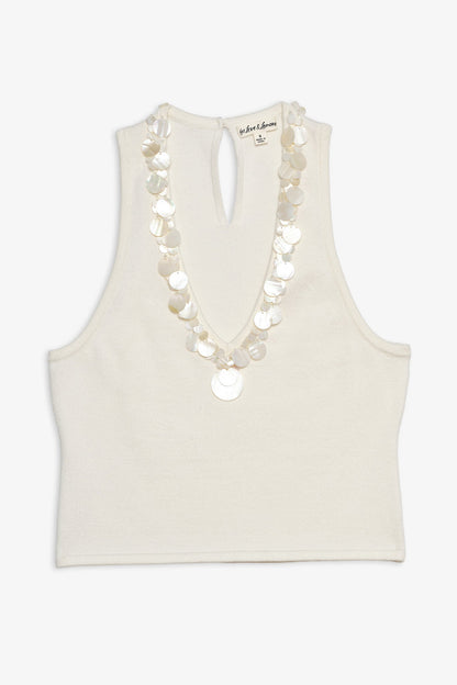 Seashell Knit Top Cream - For Love & Lemons