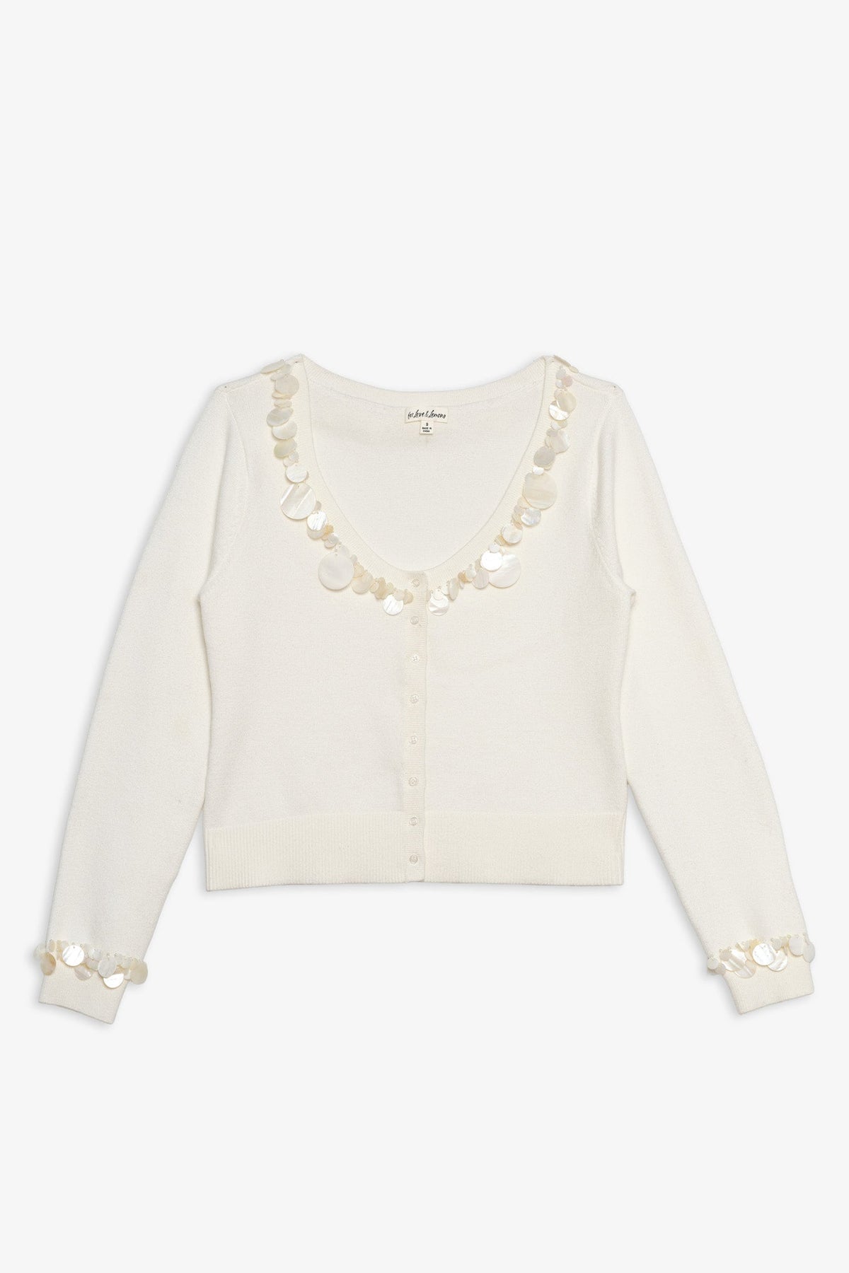 Seashell Cardigan Cream - For Love & Lemons